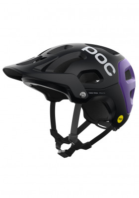 Cyklistická helma POC Tectal Race MIPS Uranium Black/Sapphire Purple Metallic/Matt